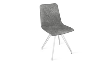 Обеденный стул Хьюго К4 (Белый матовый/Микровелюр Wellmart Silver) в Армавире