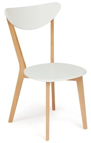 Обеденный стул MAXI (Макси), бук/МДФ 86x48,5x54,5 Белый/Натуральный Бук арт.19584 в Сочи