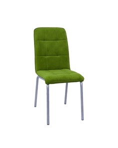 Кухонный стул Премьер  квадрат зеленый С166 (под хром) в Сочи