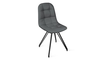 Обеденный стул Райс К4 (Черный муар/Кож.зам Polo Graphite) в Краснодаре