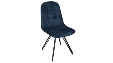 Обеденный стул Райс К4 (Черный муар/Микровелюр Wellmart Blue) в Краснодаре