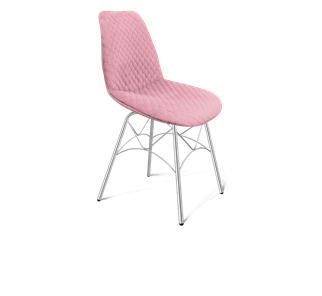 Обеденный стул SHT-ST29-С22 / SHT-S107 (розовый зефир/хром лак) в Краснодаре