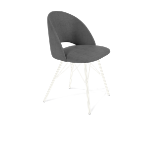 Обеденный стул SHT-ST34 / SHT-S37 (платиново-серый/белый муар) в Армавире
