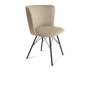 Обеденный стул SHT-ST36 / SHT-S37 (ванильный крем/черный муар) в Сочи