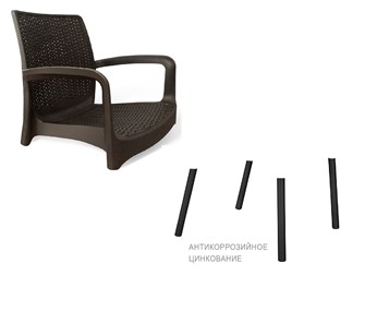 Обеденный стул SHT-ST68 / SHT-S424 (черно-коричневый) в Армавире