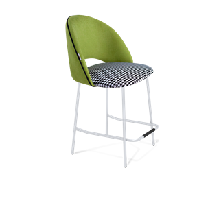 Полубарный стул SHT-ST34-3 / SHT-S29P-1 (оливковый/гусиная лапка/хром лак) в Краснодаре