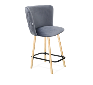 Полубарный стул SHT-ST36-3 / SHT-S94-1 (нейтральный серый/прозрачный лак/черный муар) в Сочи