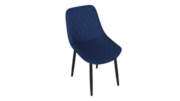 Обеденный стул Oscar (Черный муар/Велюр L005 синий) в Новороссийске