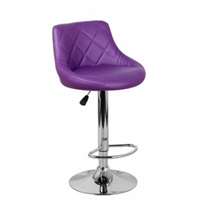 Барный стул Комфорт с мягкой спинкой WX-2396 экокожа фиолетовый в Сочи - предосмотр 1
