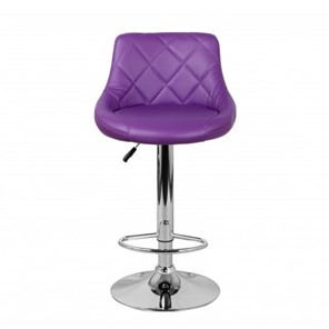 Барный стул Комфорт с мягкой спинкой WX-2396 экокожа фиолетовый в Краснодаре - предосмотр