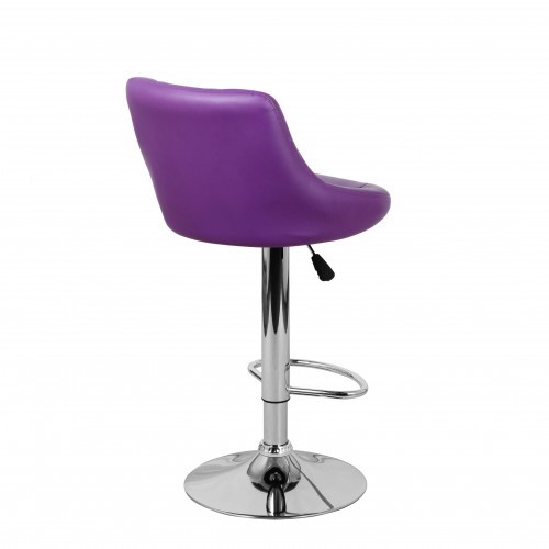 Барный стул Комфорт с мягкой спинкой WX-2396 экокожа фиолетовый в Армавире - изображение 4