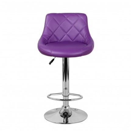 Барный стул Комфорт с мягкой спинкой WX-2396 экокожа фиолетовый в Новороссийске - изображение
