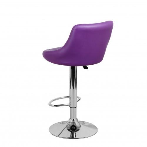 Барный стул Комфорт с мягкой спинкой WX-2396 экокожа фиолетовый в Сочи - изображение 6