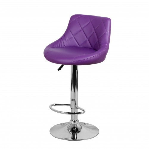 Барный стул Комфорт с мягкой спинкой WX-2396 экокожа фиолетовый в Новороссийске - изображение 8