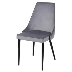 Дизайнерский стул Лорд СРП-071 Эмаль черная Веллюто серый в Краснодаре