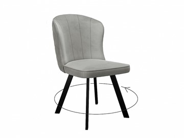 Обеденный стул 219 поворотный, микровелюр B22 grey, ножки черные в Армавире