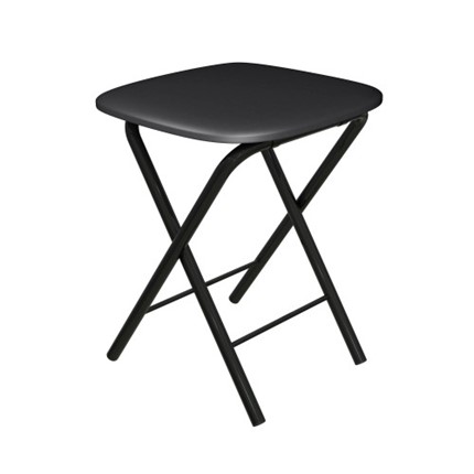 Кухонный табурет Складной СРП-013КВ (квадратное сиденье) Эмаль, черный в Краснодаре - изображение