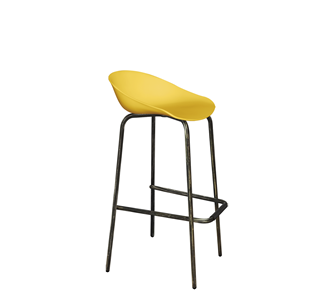Барный стул SHT-ST19/S29 (желтый/черный муар/золотая патина) в Краснодаре