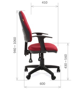 Кресло CHAIRMAN 661 Ткань стандарт 15-11 красная в Краснодаре - предосмотр 2