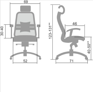 Кресло офисное Samurai S-3.04, черный плюс в Сочи - изображение 4