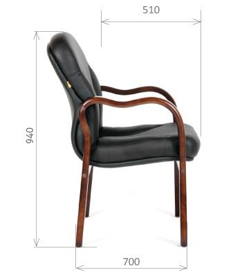 Кресло компьютерное CHAIRMAN 658 Натуральная кожа черный в Краснодаре - изображение 2