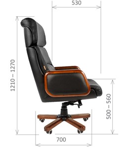 Компьютерное кресло CHAIRMAN 417 кожа черная в Новороссийске - предосмотр 2