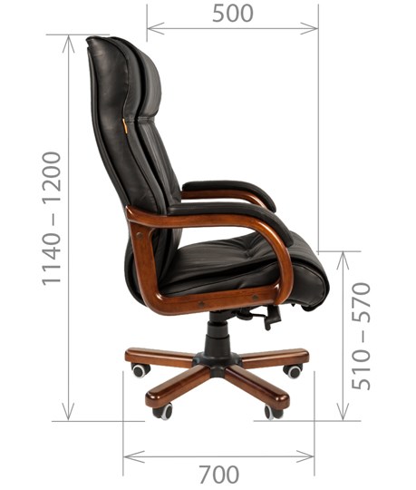 Компьютерное кресло CHAIRMAN 653 кожа черная в Краснодаре - изображение 2