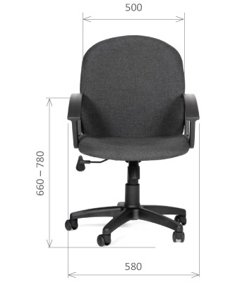 Кресло CHAIRMAN 681 Ткань C-3 черное в Армавире - изображение 1