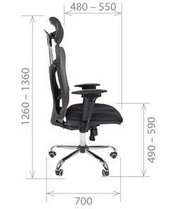 Кресло компьютерное CHAIRMAN 769, ткань TW 11, цвет черный в Сочи - предосмотр 2