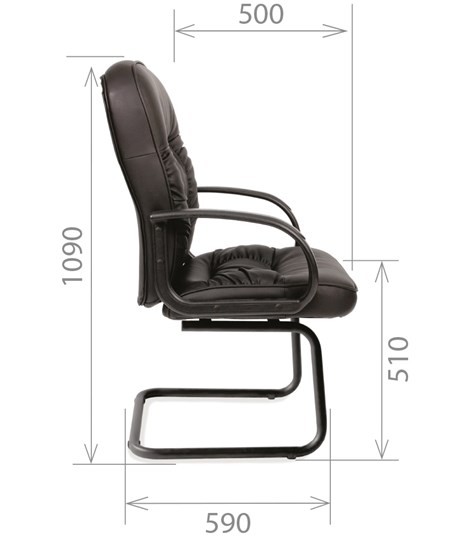 Офисное кресло CHAIRMAN 416V экокожа черная в Армавире - изображение 2