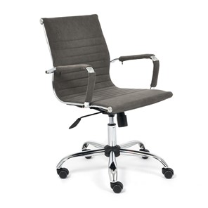 Кресло компьютерное URBAN-LOW флок, серый, арт.14445 в Краснодаре
