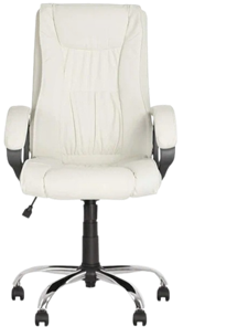 Офисное кресло ELLY (CHR68) экокожа ECO-50, белая в Краснодаре