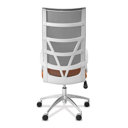 Кресло для руководителя Топ X белый каркас, сетка/ткань TW / серая/ серая в Сочи - изображение 1