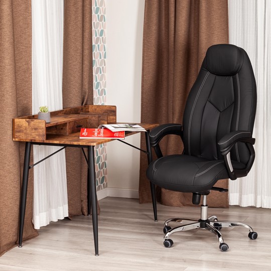 Кресло офисное BOSS Lux, кож/зам, черный, арт.21151 в Краснодаре - изображение 12