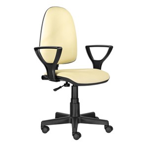 Кресло офисное Brabix Prestige Ergo MG-311 (регулируемая эргономичная спинка, кожзам, бежевое) 531878 в Армавире