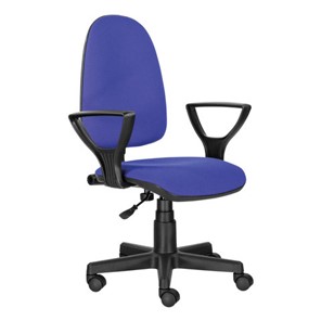 Кресло компьютерное Brabix Prestige Ergo MG-311 (регулируемая эргономичная спинка, ткань, черно-синее) 531876 в Краснодаре