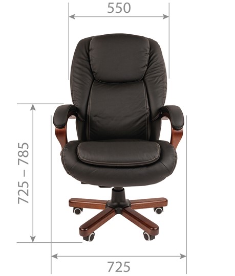 Офисное кресло CHAIRMAN 408 кожа черная в Сочи - изображение 1