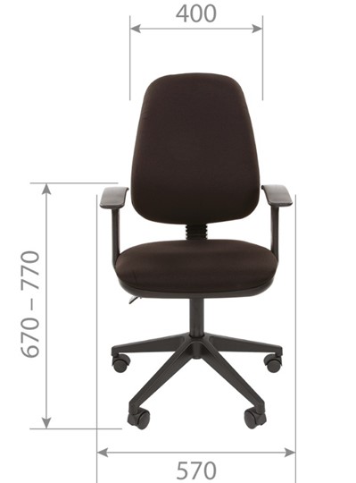 Кресло компьютерное CHAIRMAN 661 Ткань стандарт 15-13 серая в Краснодаре - изображение 3
