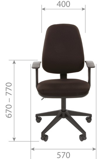Кресло офисное CHAIRMAN 661 Ткань стандарт 15-21 черная в Армавире - изображение 3