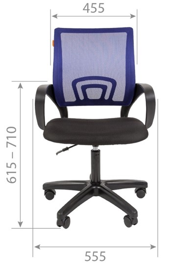 Кресло CHAIRMAN 696 black LT, синий в Краснодаре - изображение 3