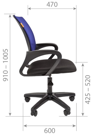 Кресло CHAIRMAN 696 black LT, синий в Краснодаре - изображение 4
