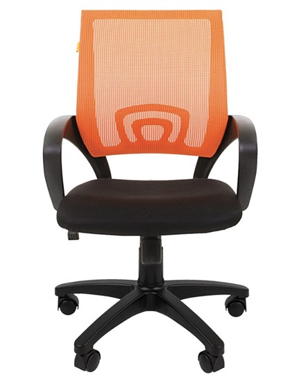 Кресло офисное CHAIRMAN 696 black Сетчатый акрил DW66 оранжевый в Новороссийске - изображение 4