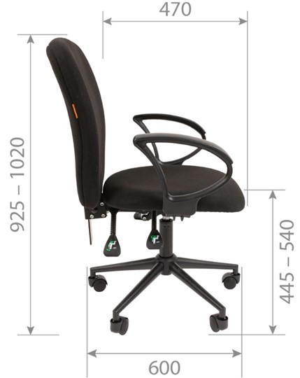 Офисное кресло CHAIRMAN 9801 BLACK, серое в Краснодаре - изображение 2