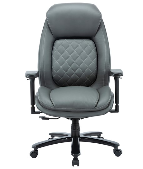 Кресло для руководителя CHAIRMAN CH403, серый, эко кожа в Сочи - изображение 1
