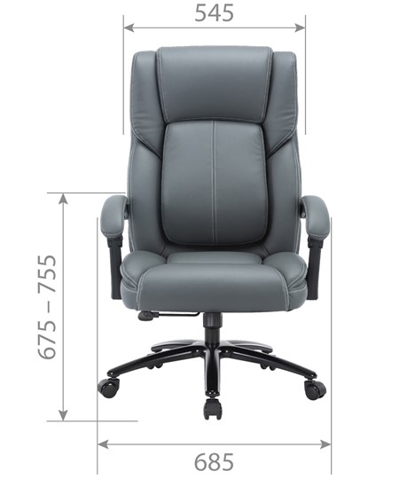 Кресло офисное CHAIRMAN CH415 эко кожа серая в Армавире - изображение 3