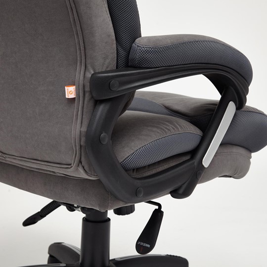 Кресло компьютерное DUKE флок/ткань, серый/серый, 29/TW-12 арт.14039 в Сочи - изображение 19
