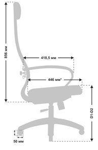 Кресло офисное МЕТТА B 1m 5/K116, Основание 17834 черный в Сочи - предосмотр 3