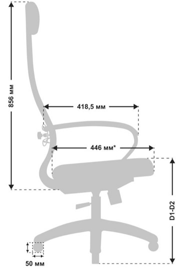 Кресло офисное МЕТТА B 1m 6K1/K116, Основание 17832 молочный в Сочи - изображение 3