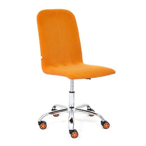 Офисное кресло RIO флок/кож/зам, оранжевый/оранжевый, арт.14188 в Краснодаре