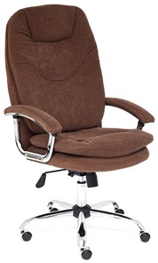 Компьютерное кресло SOFTY LUX флок, коричневый, арт.13595 в Сочи